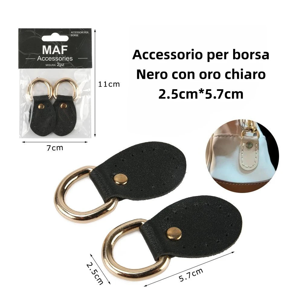 Accessorio per borsa nero con oro chiaro 2.5cm*5.7cm - SUNTIMEMODA