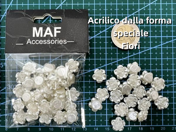Acrilico dalla forma speciale fiori BIANCO piccolo - SUNTIMEMODA