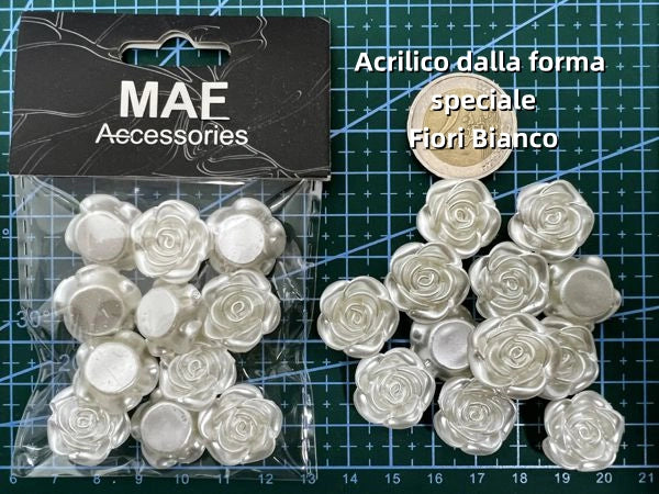 Acrilico dalla forma speciale fiori bianco - SUNTIMEMODA