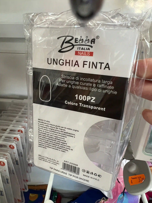 BELLA UNGHIA FINTA 100PZ TRASPARENT - SUNTIMEMODA