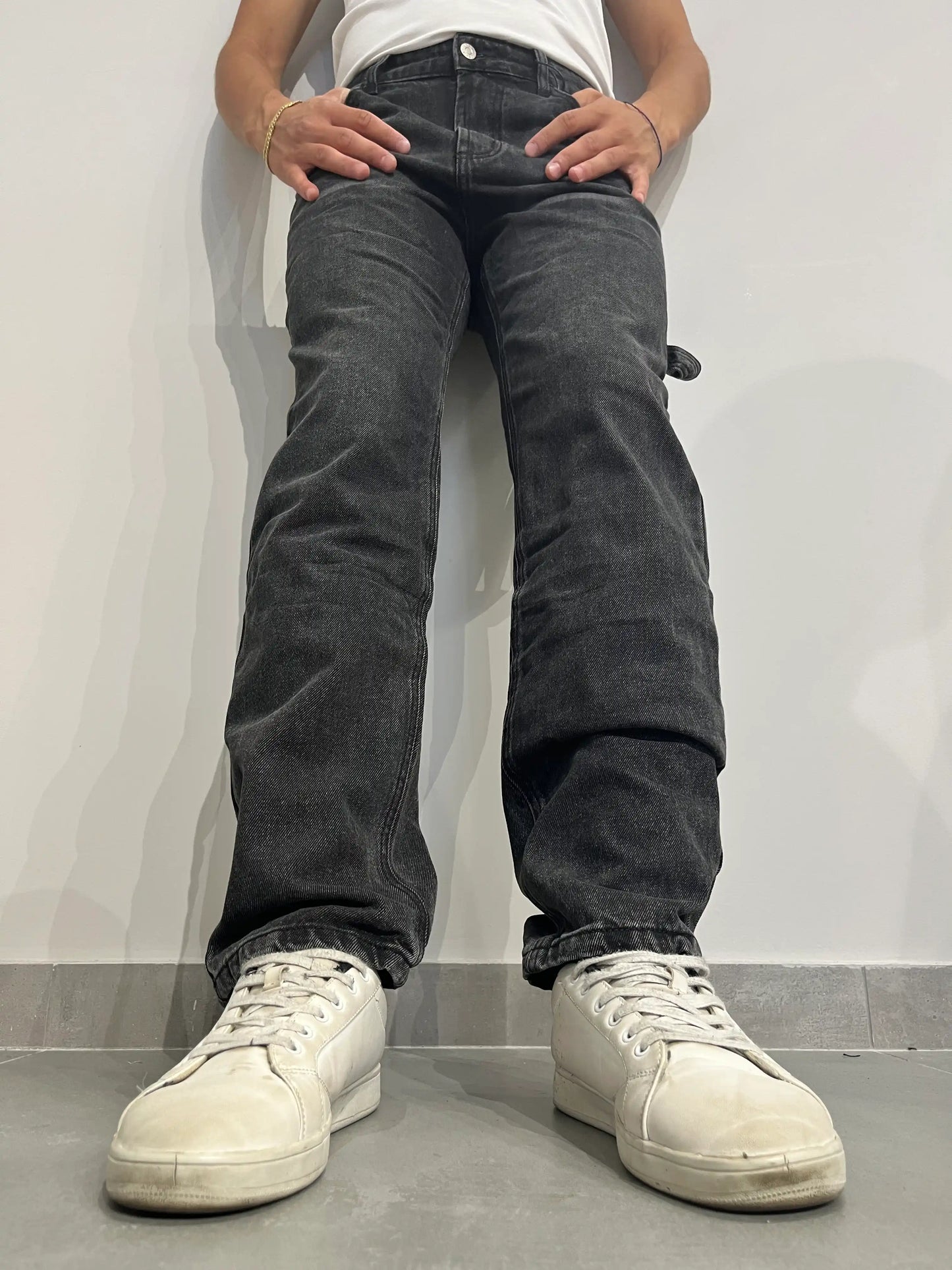 Baggy Jeans dritti da uomo neri - SUNTIMEMODA