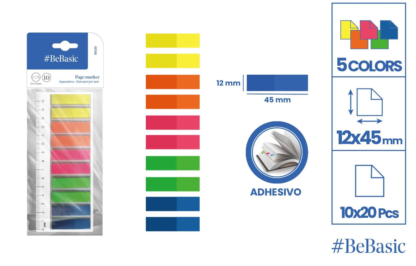 Be Basic - Page marker 5 colors - SUNTIMEMODA