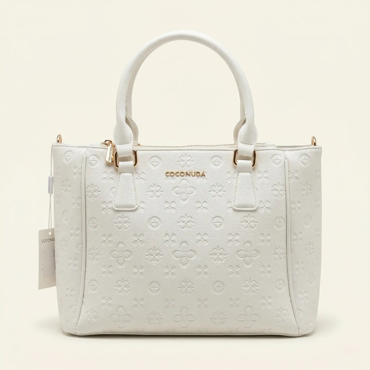 Borsa a mano Coconuda bianca elegante per outfit primaverili - SUNTIMEMODA
