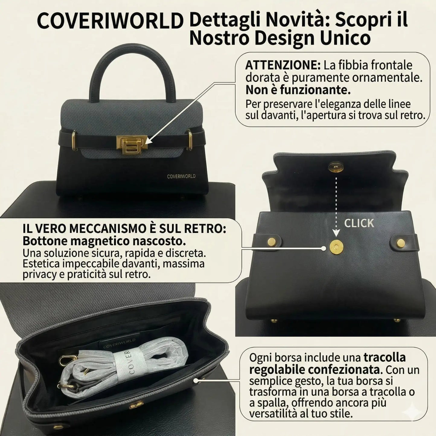 COVERIWORLD BORSA ELEGANTE - SUNTIMEMODA