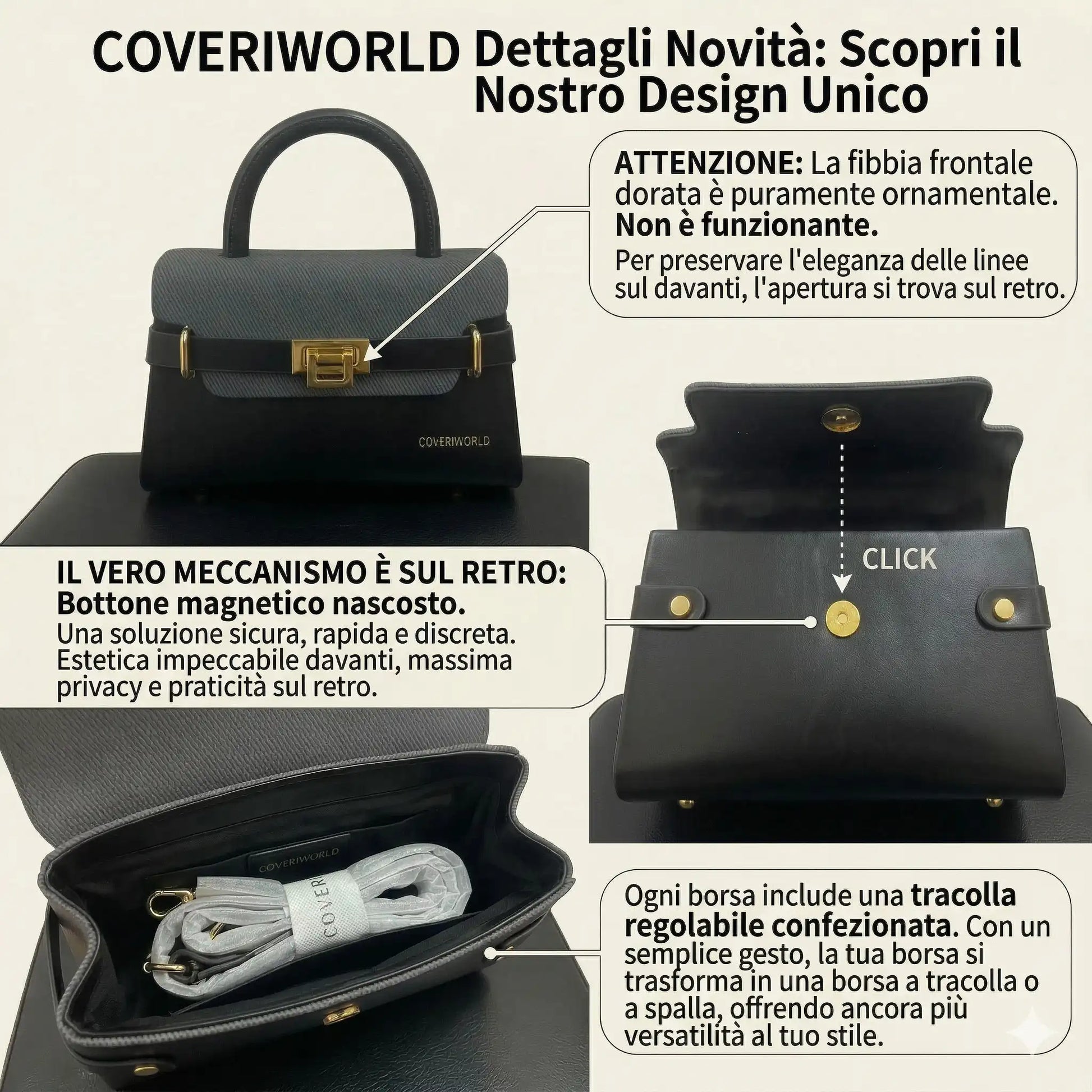 COVERIWORLD BORSA ELEGANTE - SUNTIMEMODA