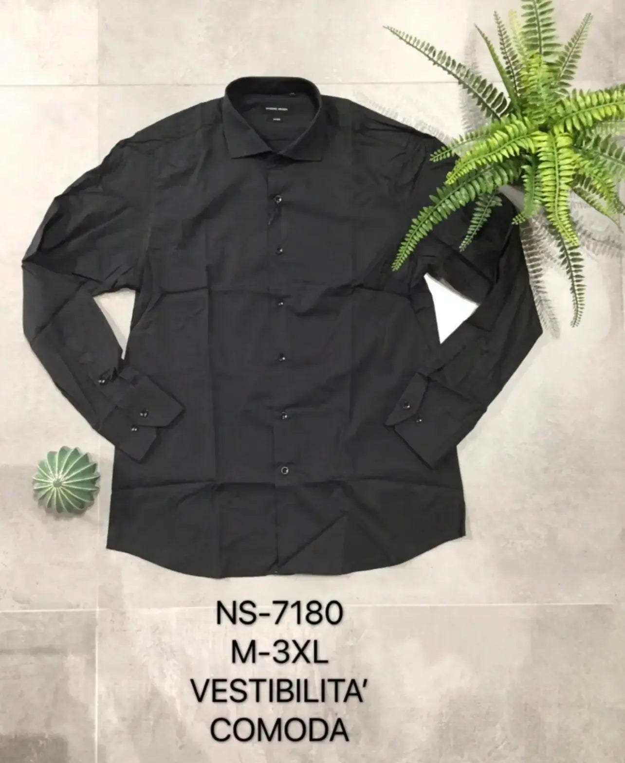 Camicia OVERSIZE da uomo nero - SUNTIMEMODA