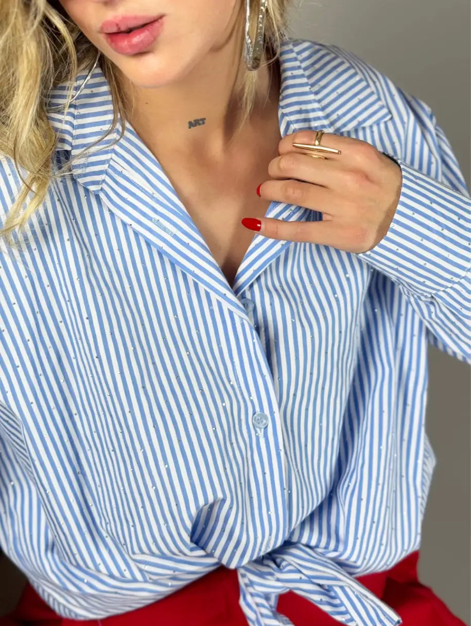 Camicia a Righe Lungo - SUNTIMEMODA