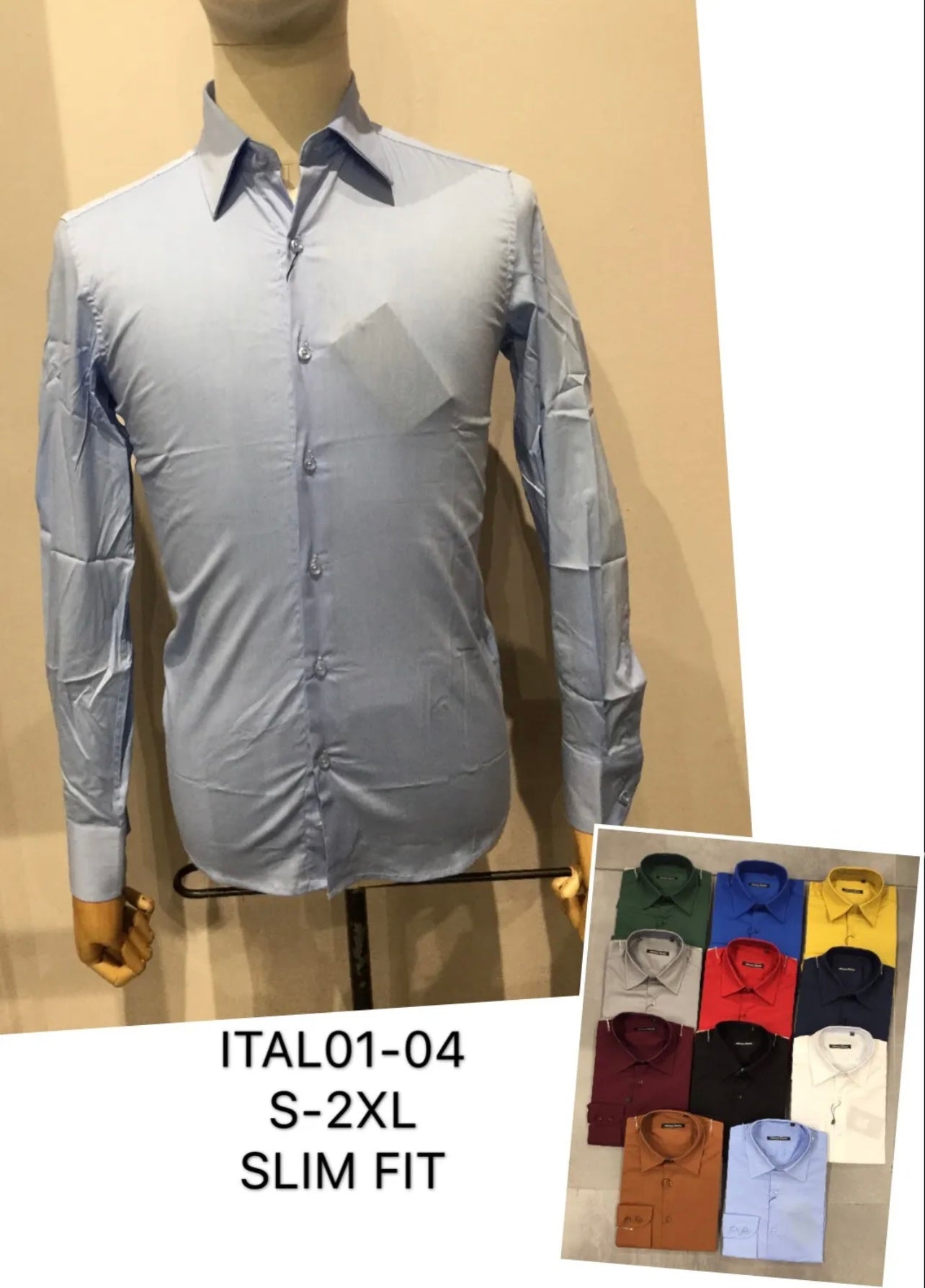 Camicia slim fit da uomo - SUNTIMEMODA