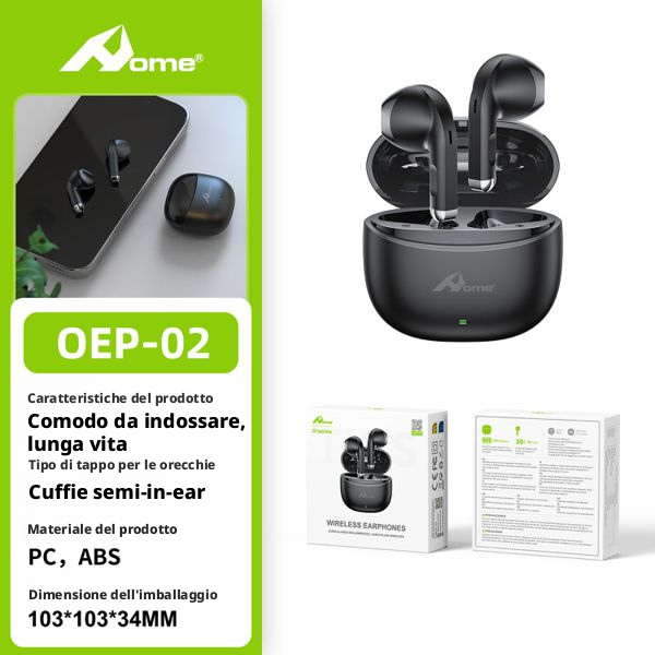 Cuffie Wireless OEP-02 Semi-in-ear NERO - SUNTIMEMODA
