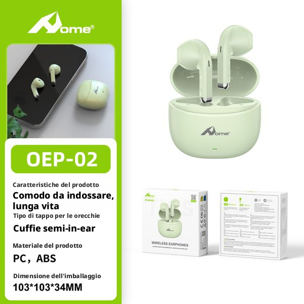 Cuffie Wireless OEP-02 Semi-in-ear VERDE - SUNTIMEMODA