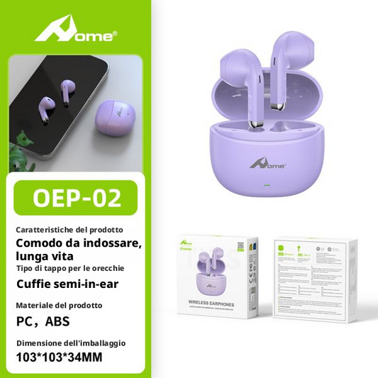 Cuffie Wireless OEP-02 Semi-in-ear lilla - SUNTIMEMODA