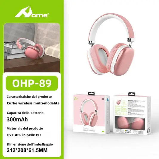OHP-89 Cuffie Multi-modalità Wireless rosa - SUNTIMEMODA