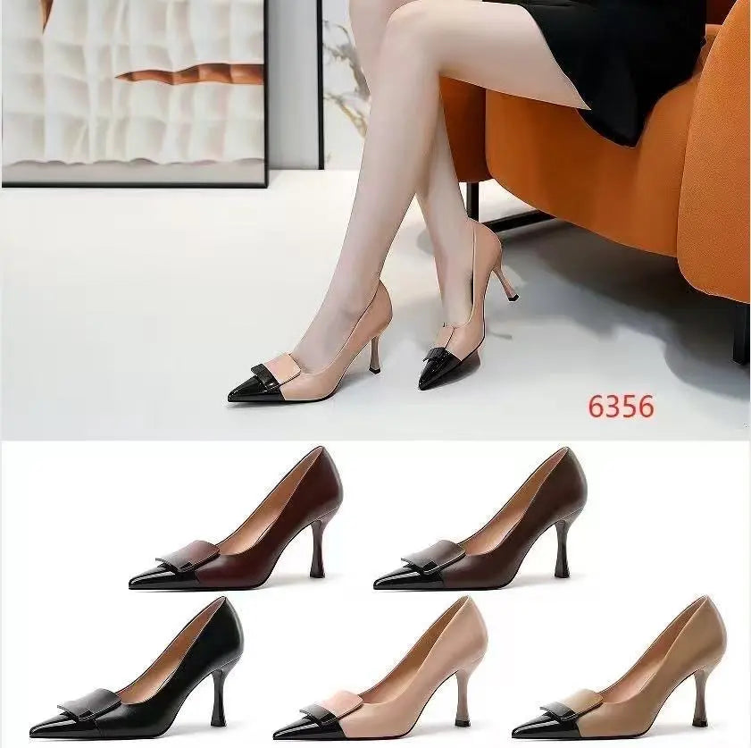 Décolleté a punta bassa donna con Decorazione a blocchi - SUNTIMEMODA