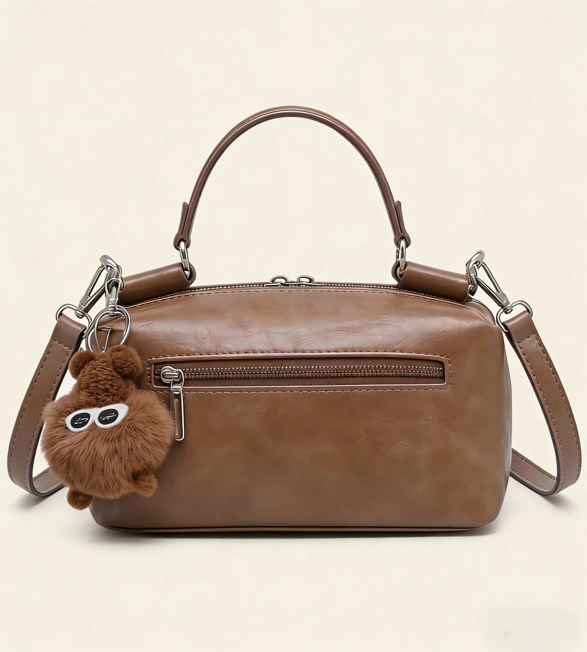 Dettaglio posteriore borsa a tracolla marrone Coconuda 14219 effetto vintage - SUNTIMEMODA