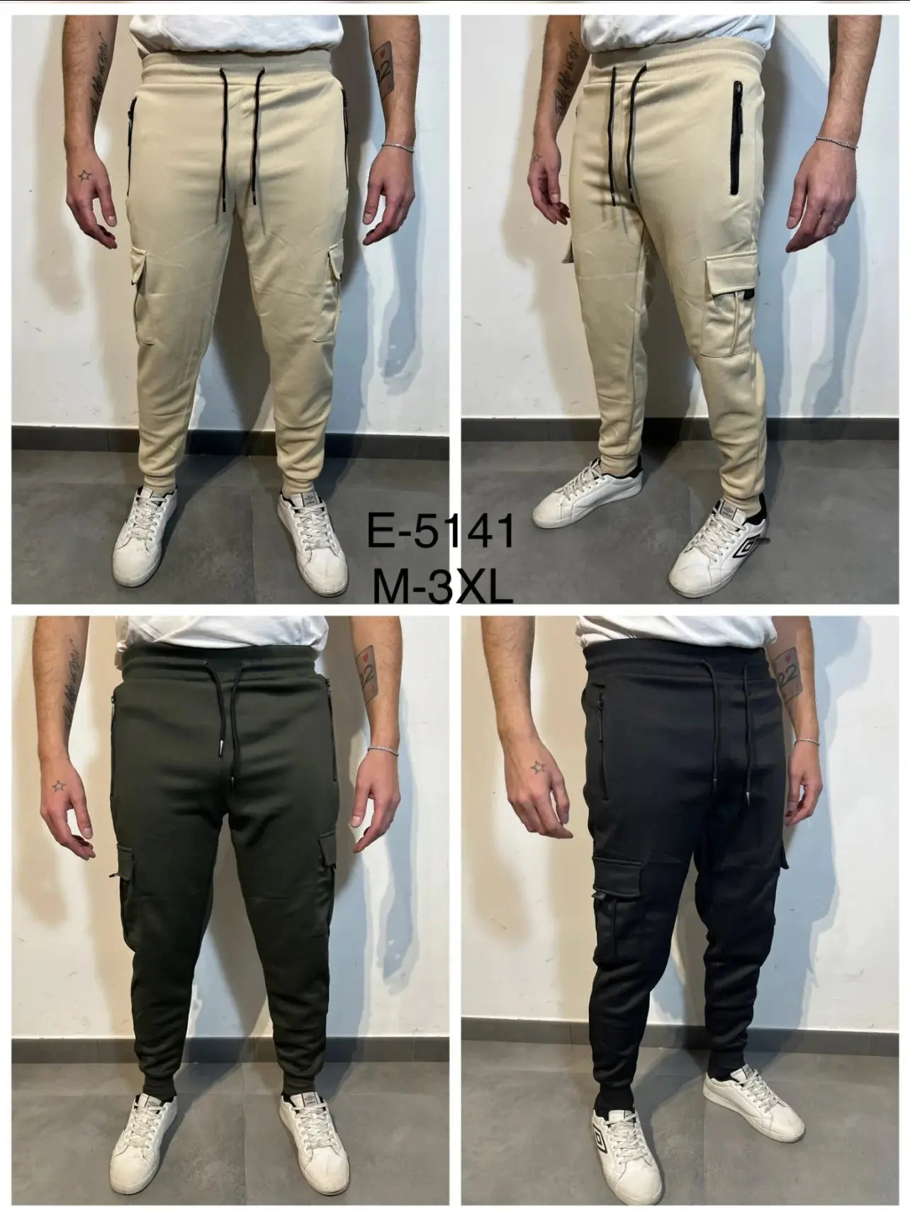 E5141 SOTTO TUTA UOMO CON POLSINO - SUNTIMEMODA