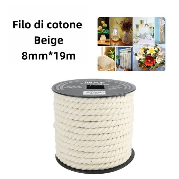 Filo di cotone beige 8mm*19m - SUNTIMEMODA