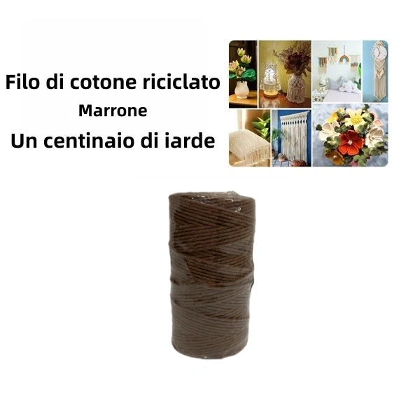 Filo di cotone riciclato marrone un centinaio di iarde - SUNTIMEMODA