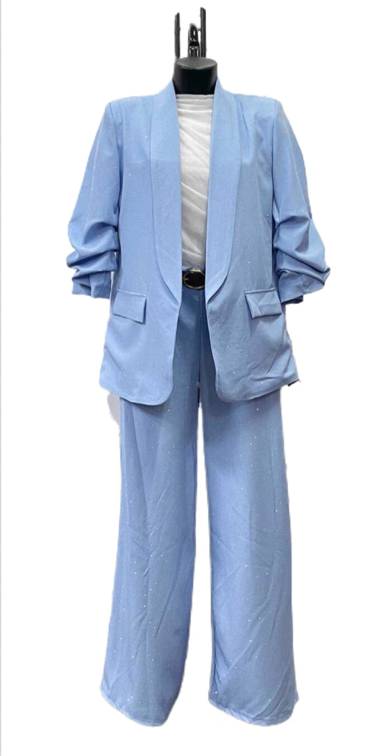 Giacca e pantalone con strass elegante - SUNTIMEMODA