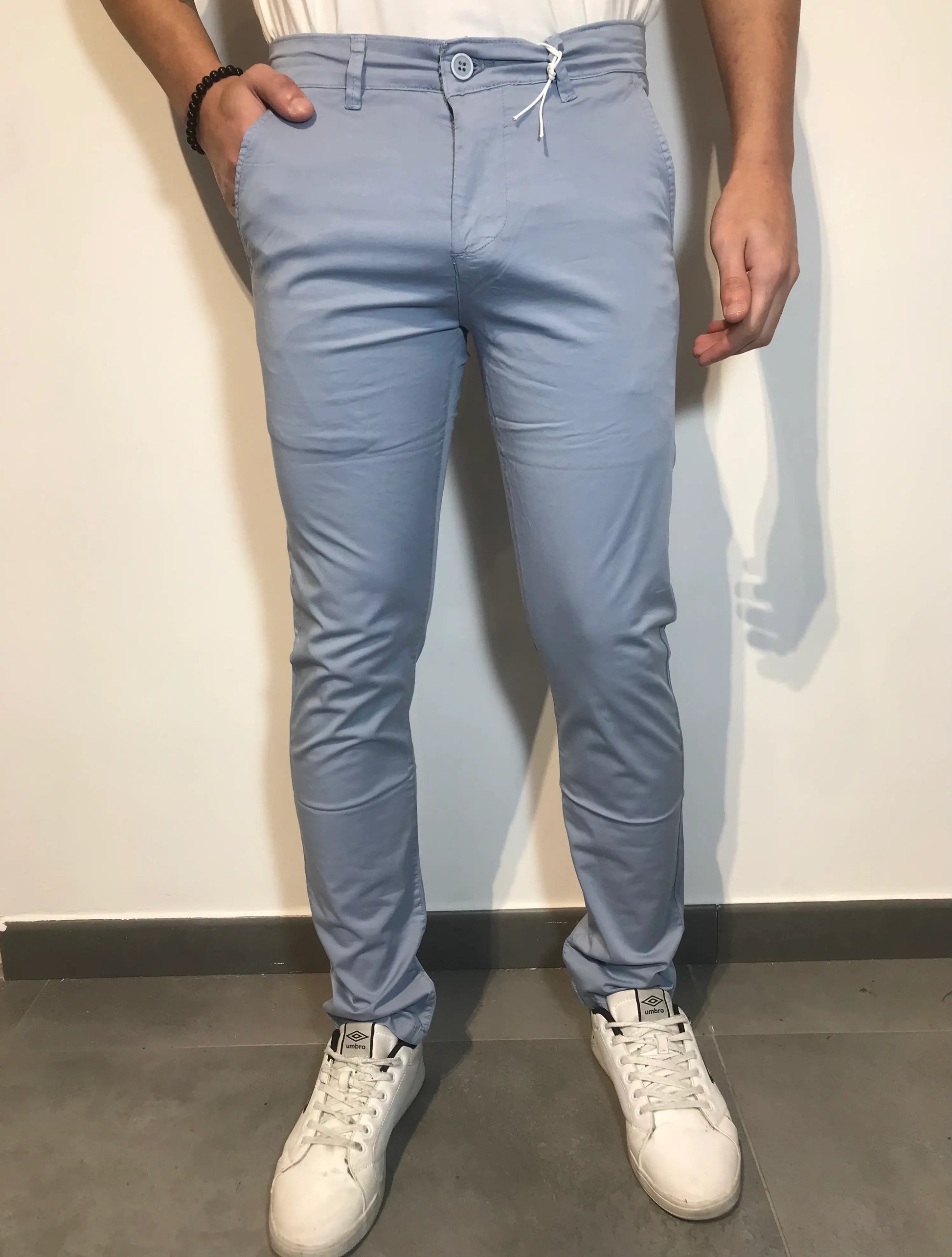 GZ9 pantalone per uomo leggero estivo azzurro - SUNTIMEMODA