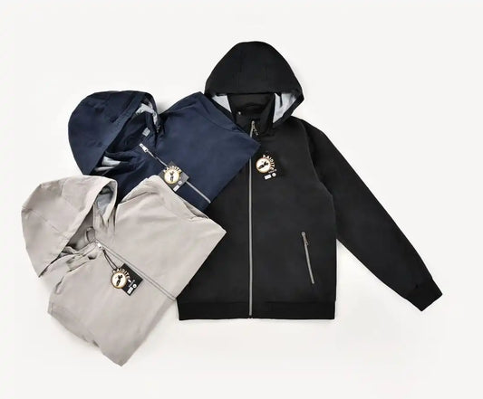 Giacca Leggera Uomo con Cappuccio e Cerniera b-3805 - SUNTIMEMODA
