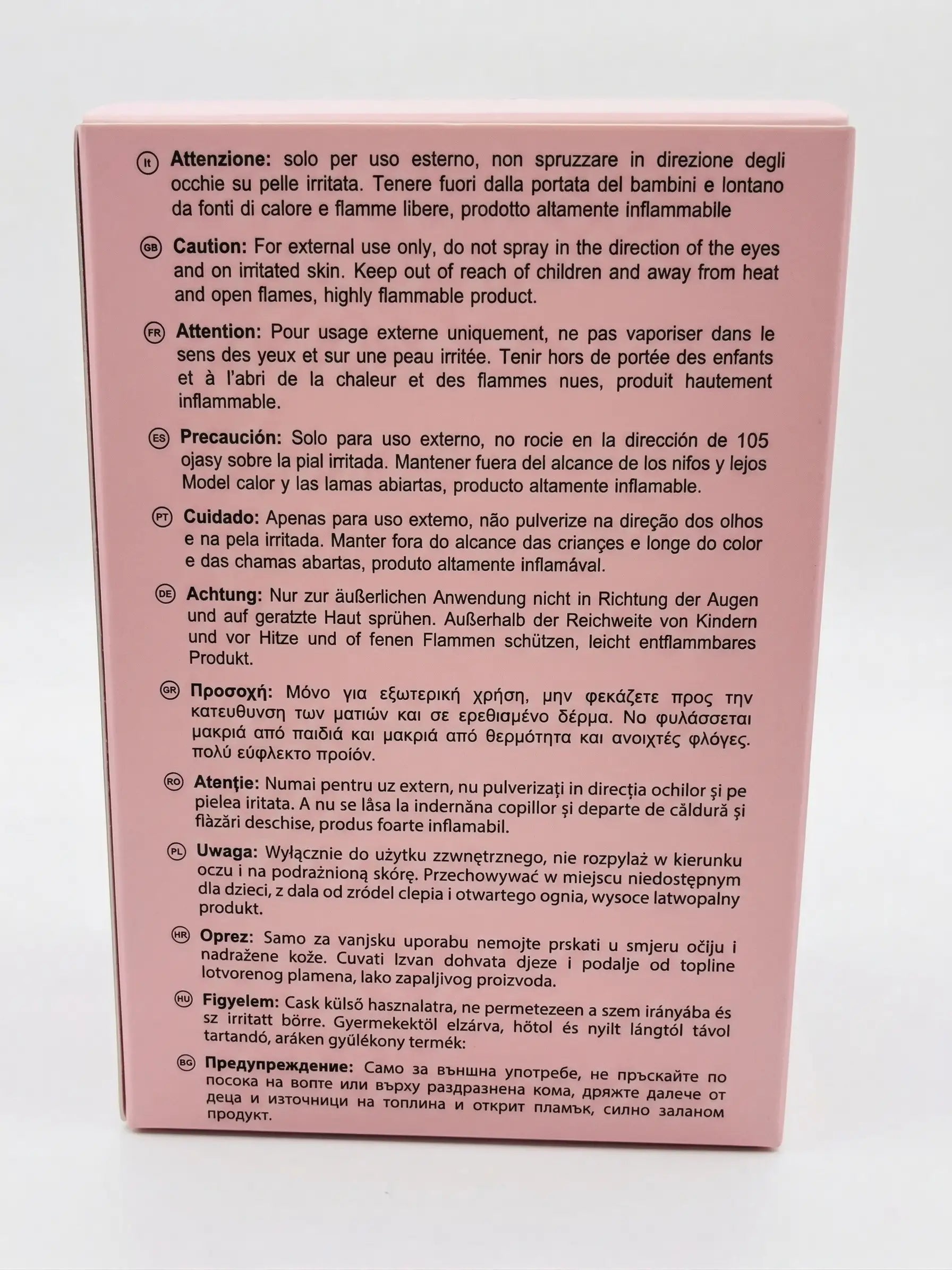 Istruzioni d'uso e precauzioni di sicurezza profumo SARA PINK - SUNTIMEMODA