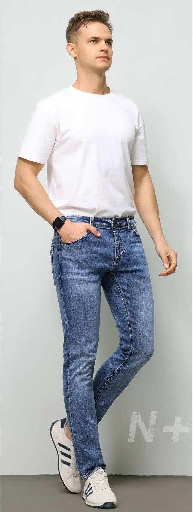 Jeans slim fit uomo blu chiaro - SUNTIMEMODA