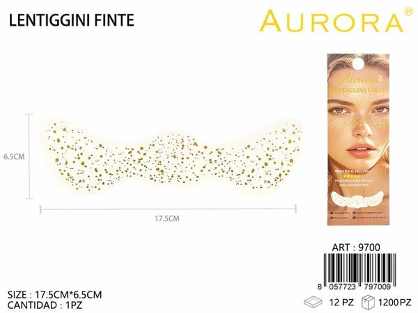 Lentiggini Adesive Decorative Effetto Glitter e Fantasia ORO POIS - SUNTIMEMODA
