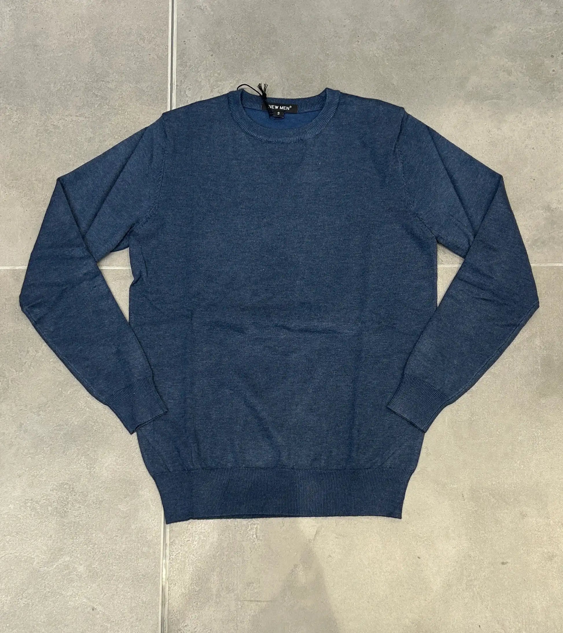 Maglia a Maniche Lunghe Uomo Girocollo in Maglia BLU JEANS - SUNTIMEMODA