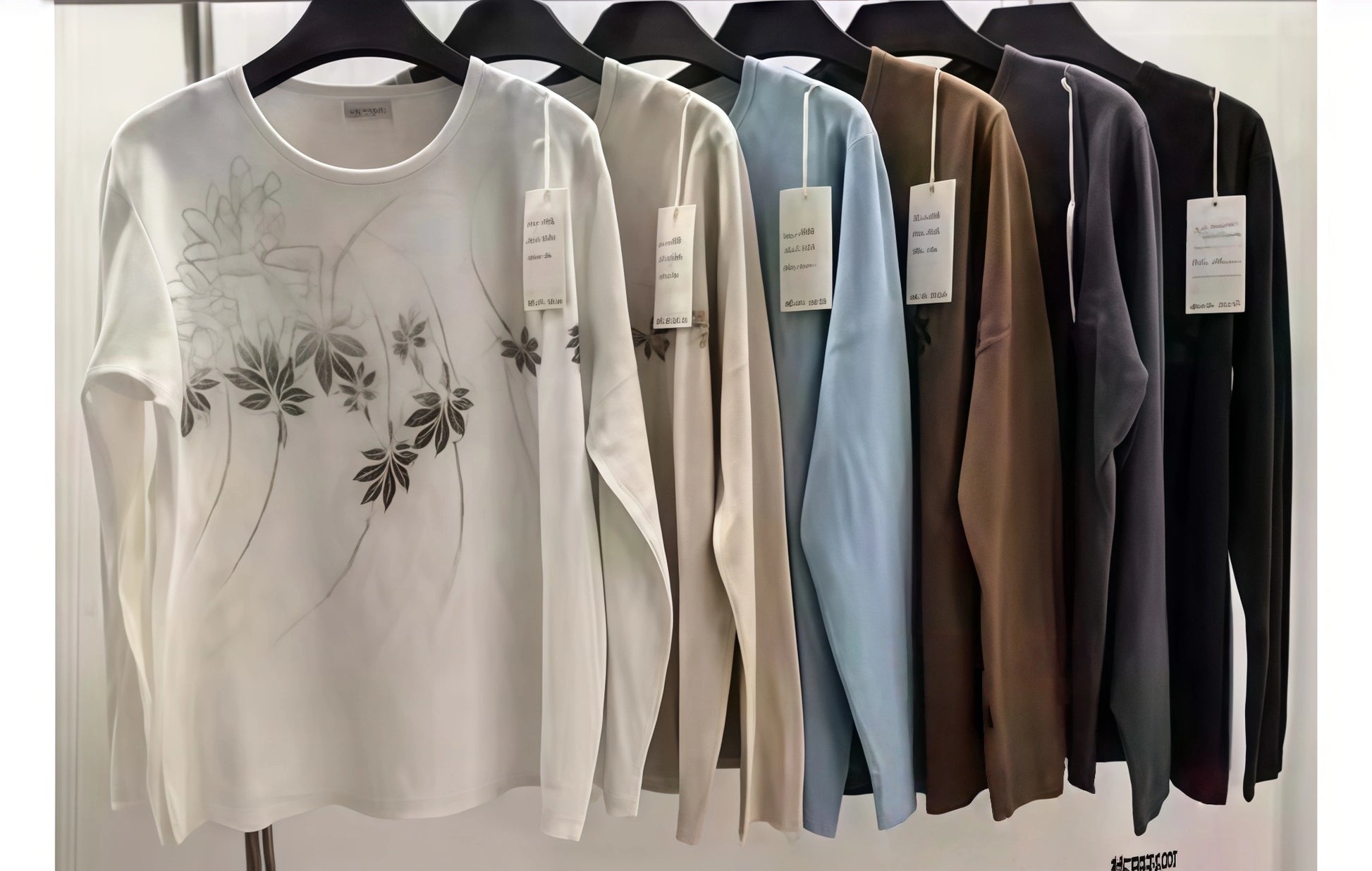 Maglia maniche lunghe con motivo a rombi e foglie - SUNTIMEMODA