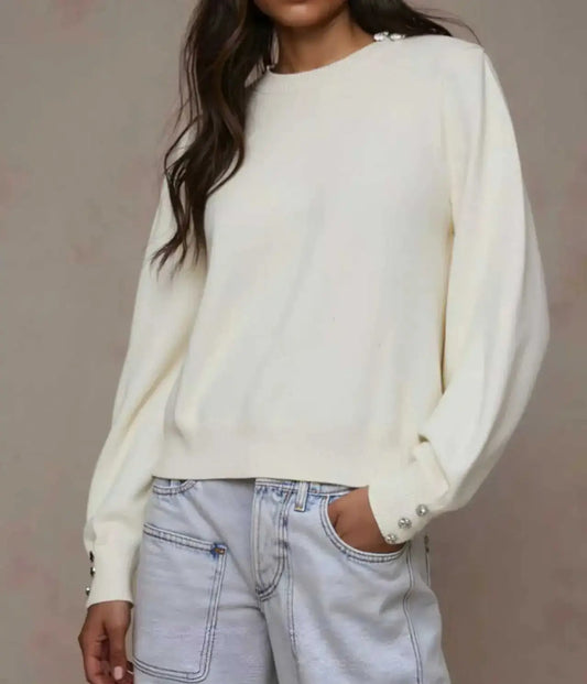 Maglia tinta unica beige - SUNTIMEMODA