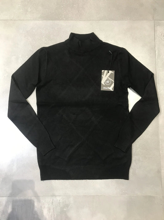 Maglione Collo Alto Uomo in Maglia Sottile NERO - SUNTIMEMODA