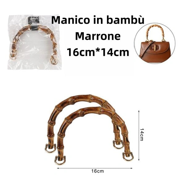 Manico in bambu marrone 16cm*14cm - SUNTIMEMODA