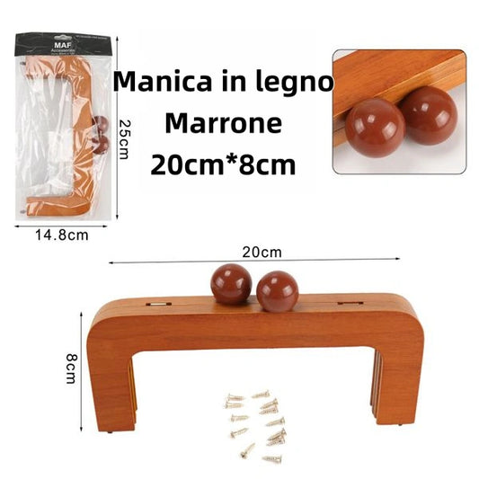 manico in legno MARRONE CON MARRONE 8cm*20cm - SUNTIMEMODA