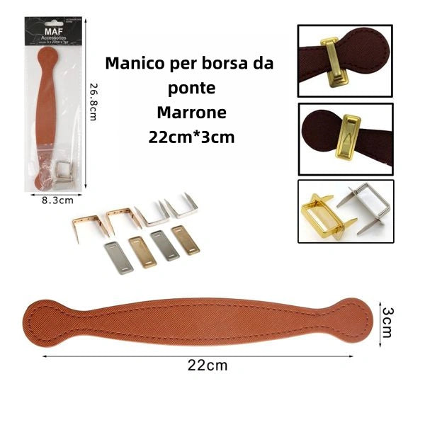 Manico per borsa da ponte marrone 22cm*3cm - SUNTIMEMODA