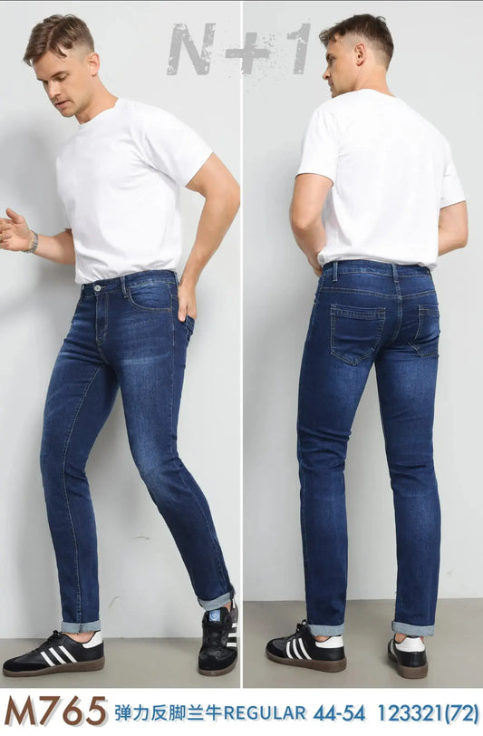 N+1 M765 JEANS UOMO REGULARE BLU - SUNTIMEMODA