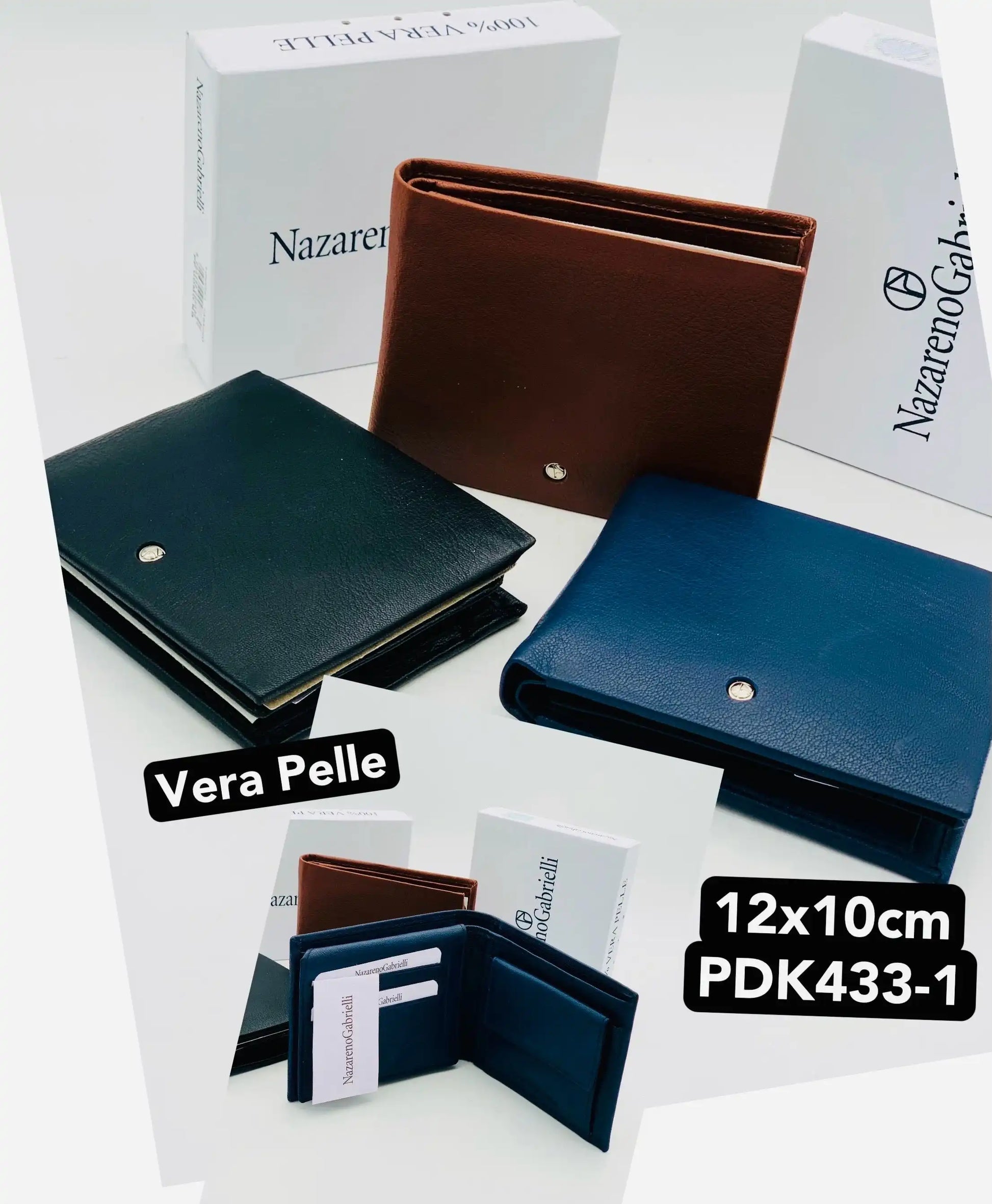 Nazareno Gabrielli portafoglio VERA PELLE PDK433-1 uomo - SUNTIMEMODA