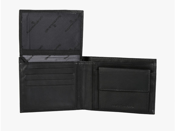 Nazareno Gabrielli portafoglio VERA PELLE PDK433 NERO - SUNTIMEMODA