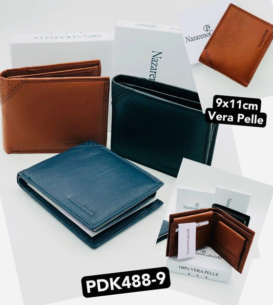 Nazareno Gabrielli portafoglio VERA PELLE PDK488-9 uomo - SUNTIMEMODA