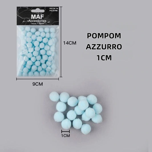 POMPOM AZZURRO 1CM - SUNTIMEMODA