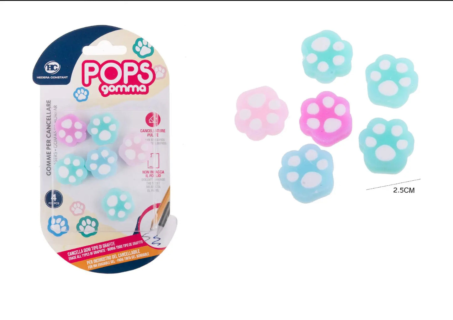 POPS GOMMA 5PZ zampa di cane - SUNTIMEMODA