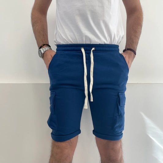 Pantaloncini Uomo con Coulisse blu Quattro tasca - SUNTIMEMDA