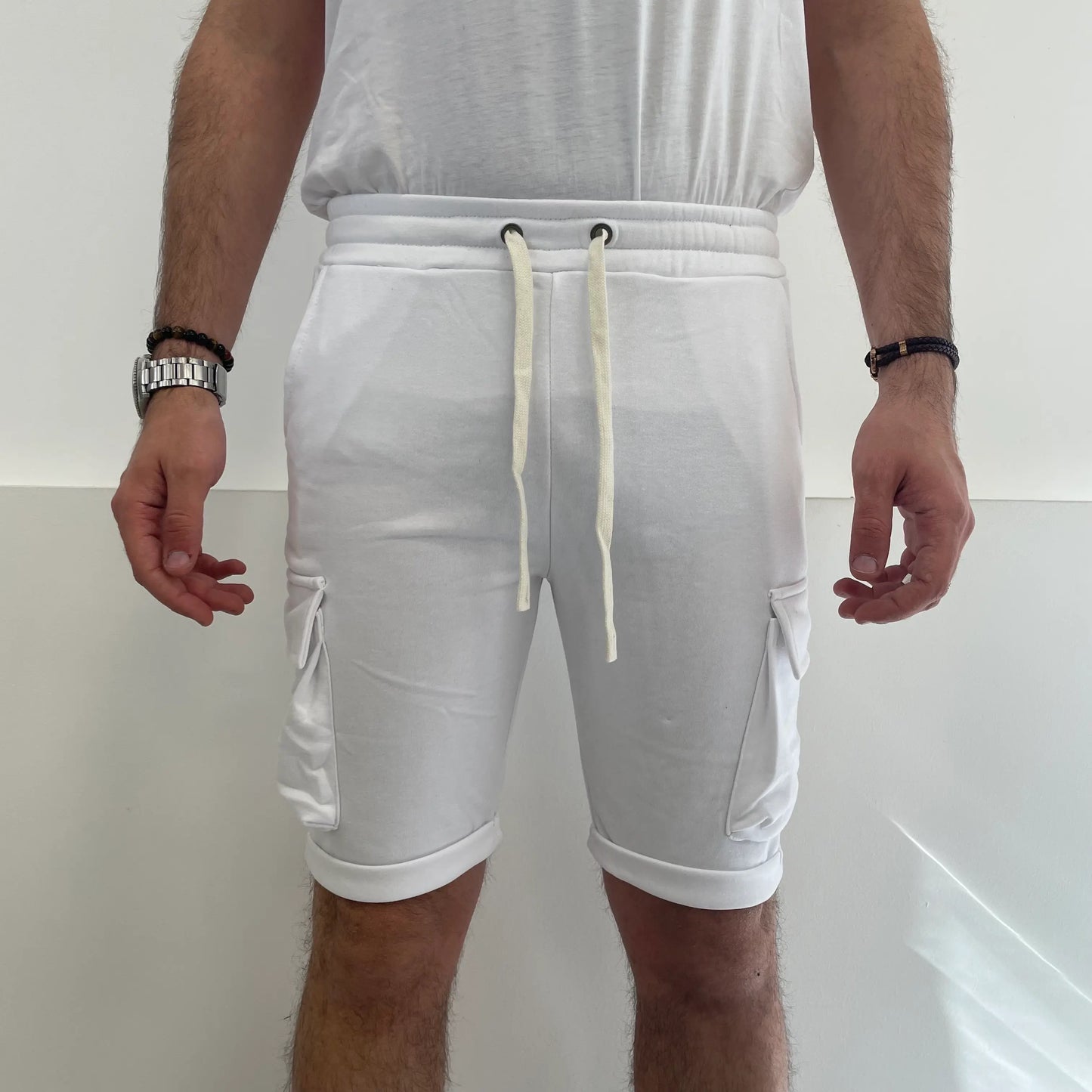 Pantaloncini Uomo con Coulisse bianco Quattro tasca - SUNTIMEMDA