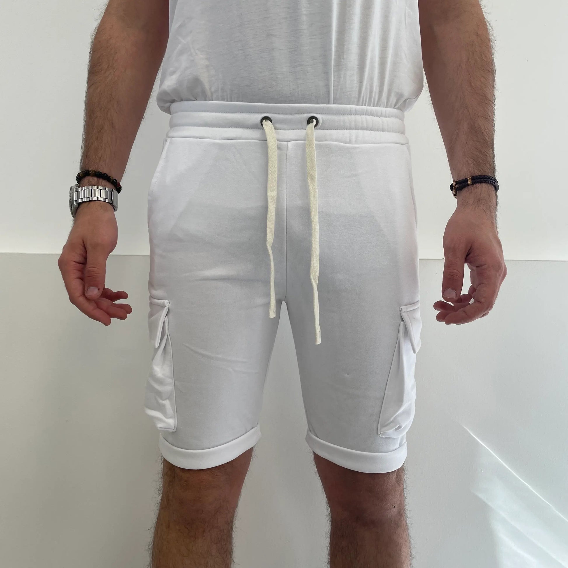 Pantaloncini Uomo con Coulisse bianco Quattro tasca - SUNTIMEMDA