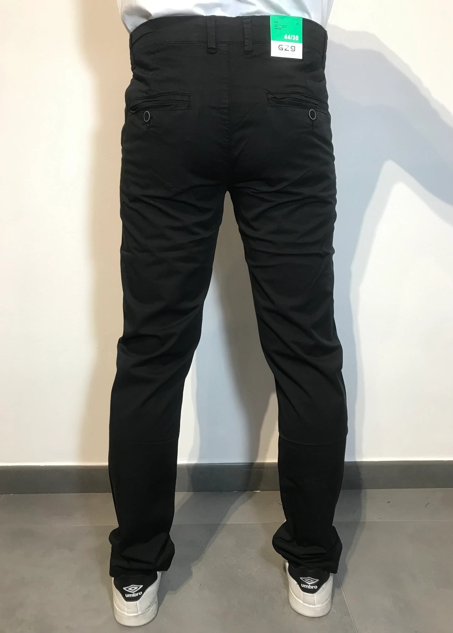 Pantalone slim fit uomo chinos nero - SUNTIMEMODA