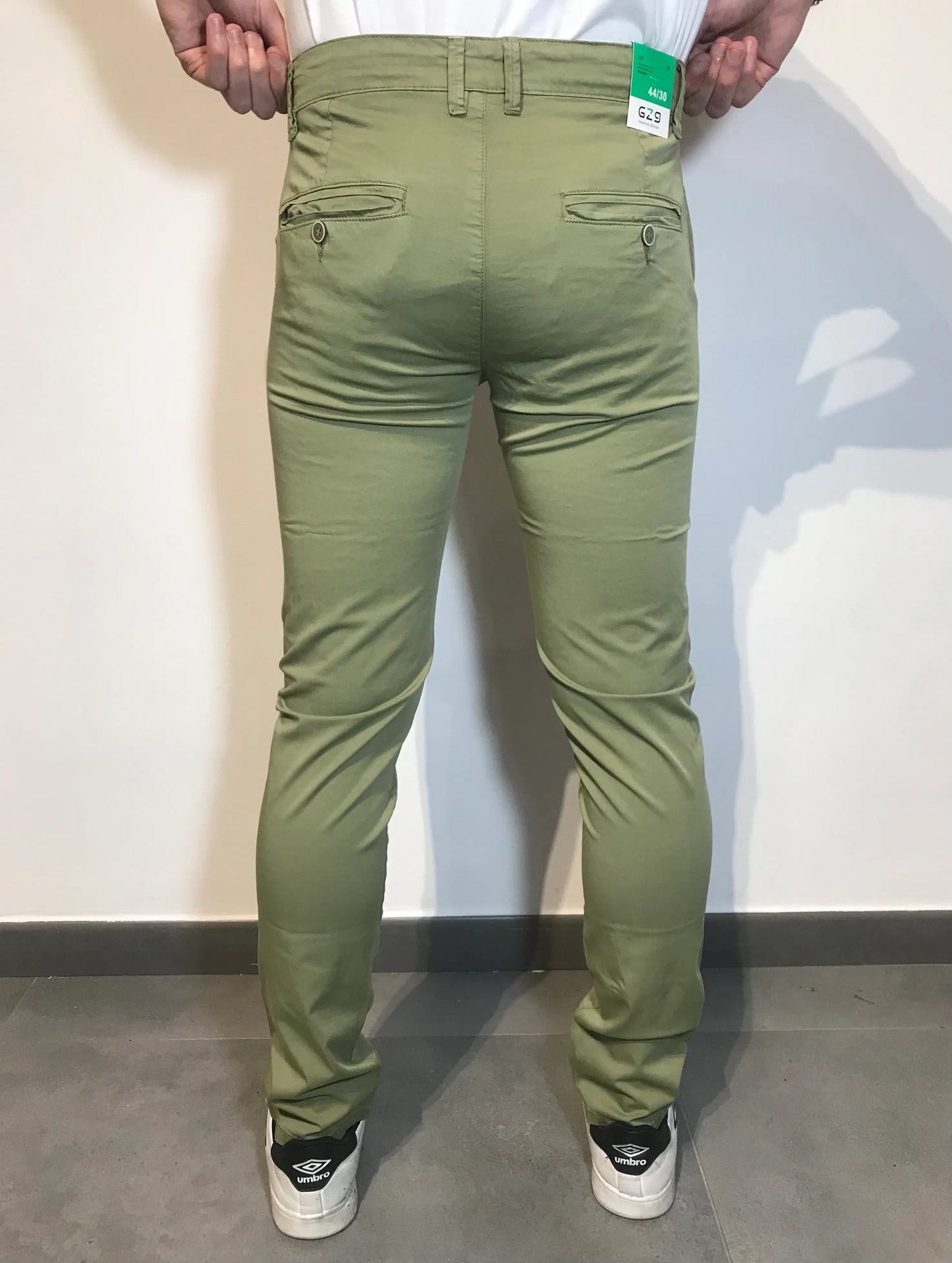 Pantalone slim fit uomo chinos verde - SUNTIMEMODA