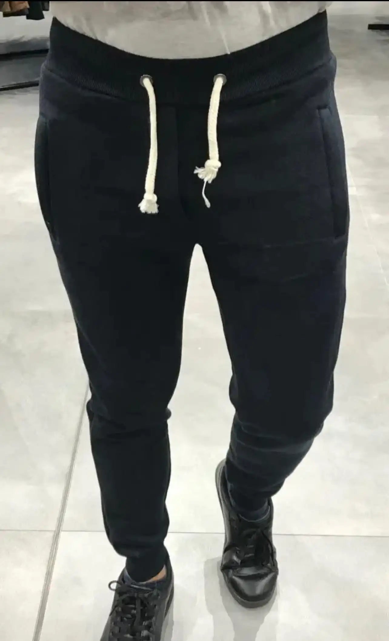 Pantaloni Jogger Uomo Felpati con Coulisse BLU-NAVY - SUNTIMEMODA