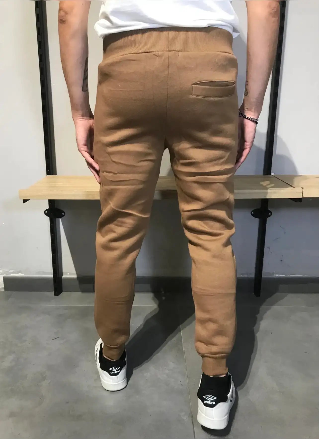 Pantaloni Jogger Uomo Felpati con Coulisse MARRONE - SUNTIMEMODA