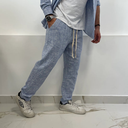 Pantaloni Uomo Quadri Azzurri - SUNTIMEMODA