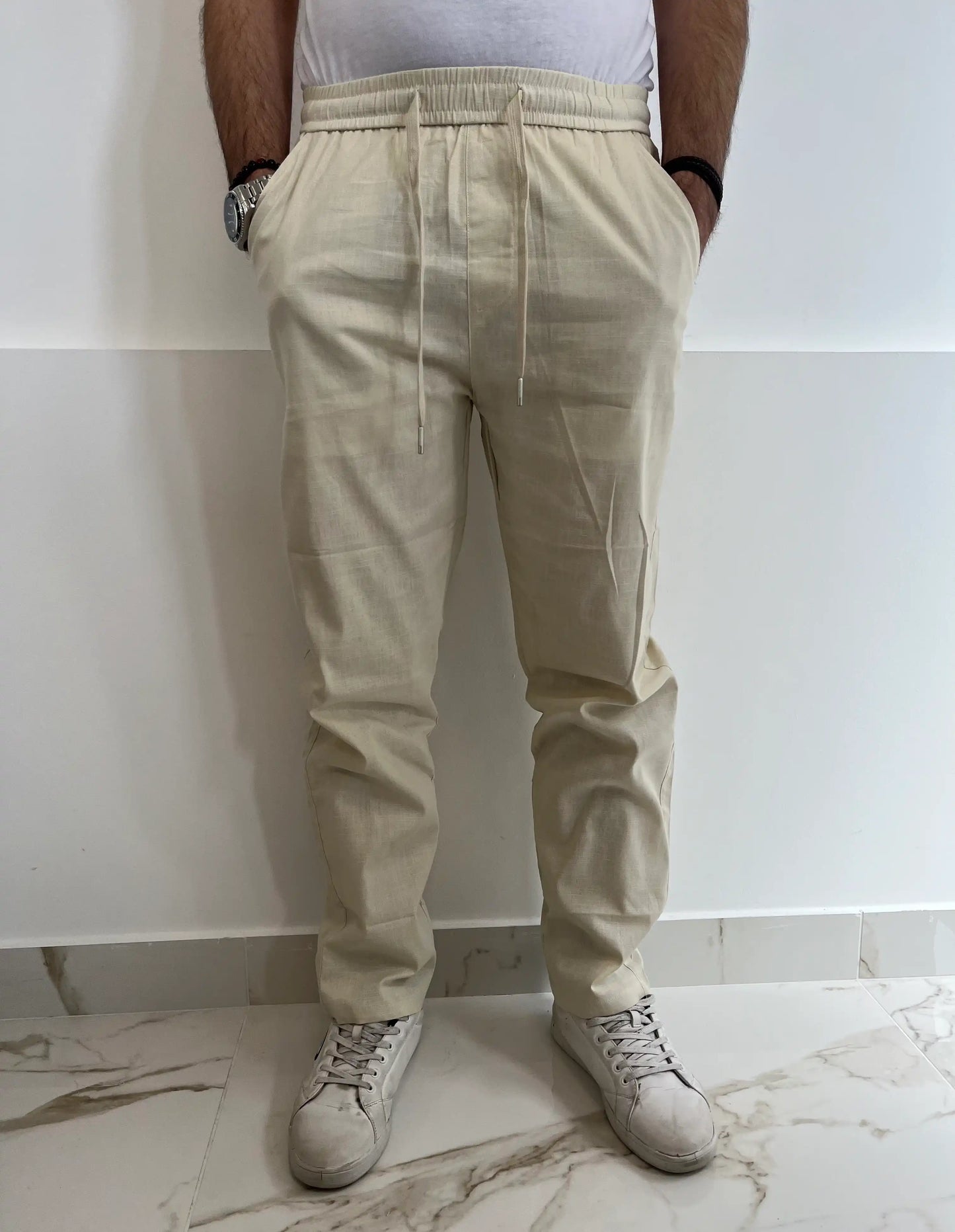 Pantaloni casual uomo BEIGE - SUNTIMEMODA