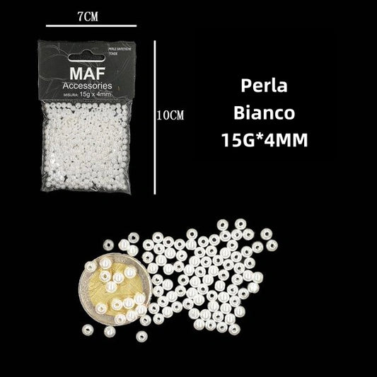 Perle di imitazione BIANCO 15G*4MM - SUNTIMEMODA